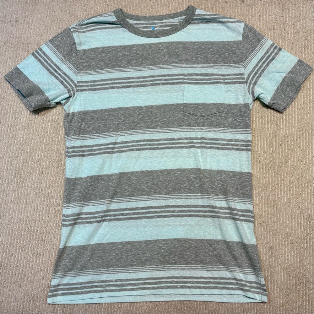 Crewcuts Gray and Light Blue Striped Boys XL Shirt